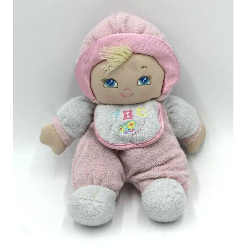 Goldberger Baby's First Bundle Of Joy Plush Pink Doll  ABC 11" Toy Soft Dolly